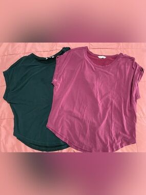 Lucky Brand Short Sleeve Tee Duo - Berry Pink & Black